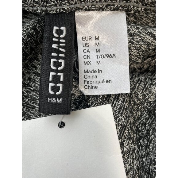 H&M Divided Tie Knot Pullover Sweater Women M Gray Polyester Blend Cozy Knit NEW - Picture 3 of 6